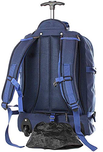 CABIN GO 5530 Trolley Mochila Ligera para Equipaje de Cabina / Cabina con Ruedas y Tirantes retráctiles, Maleta Bolsa de Cabina 55x40x20 cm 44 litros. Vuelo IATA / EasyJet / Ryanair Aprobado