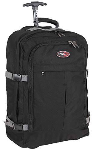 CABIN GO 5530 Trolley Mochila Ligera para Equipaje de Cabina / Cabina con Ruedas y Tirantes retráctiles, Maleta Bolsa de Cabina 55x40x20 cm 44 litros. Vuelo IATA / EasyJet / Ryanair Aprobado