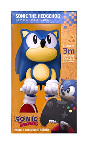 Cable Guy Sonic The Hedgehog de Sega, Soporte de sujeción o Carga para Mando de Consola y/o Smartphone de tu Personaje Favorito con Licencia Sega. Producto con Licencia Oficial. Exquisite Gaming