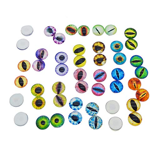 Cabujón de cristal redondo de 18 x 18 mm para hacer ojos de animales o hacer joyas, 100 unidades