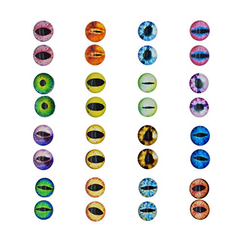 Cabujón de cristal redondo de 18 x 18 mm para hacer ojos de animales o hacer joyas, 100 unidades