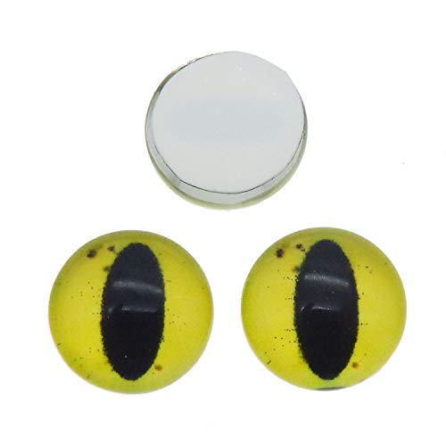 Cabujón de Cristal Redondo de 30 x 30 mm, 50 Unidades, para Hacer Ojos de Animales o joyería