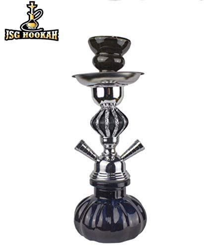 Cachimba 2 salidas shisha Soria.Premium 2 mangueras 28cm (6colores) (NEGRO 2.S)