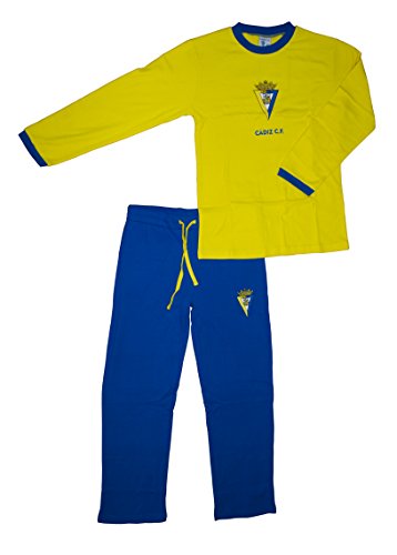 Cádiz CF Pijcad Pijama Larga, Bebé-Niños, Multicolor (Amarillo/Azul), XL