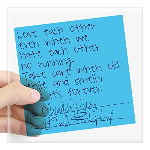 CafePress cuadrado adhesivo cuadrado (3 "x 3" – Grey 's Anatomy: Post It Adhesivo 3 "x 3" – 3 x 3 Transparente