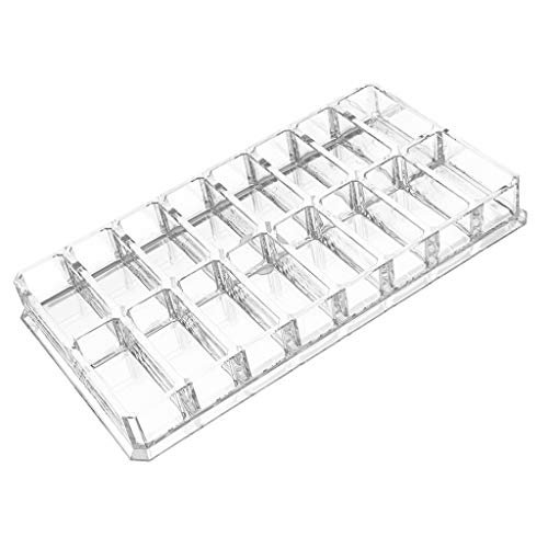 Caja de 16 Espacio Estuche de Acrílico Envase de Sombra de Ojos Blush Resaltador Pantalla Soporte Organizador