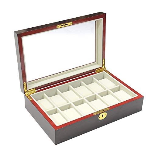 Caja de Almacenamiento de artículos Varios Estuche de Almacenamiento Gafas de Sol, Reloj de visualización de Almacenamiento Caja de Llaves de Viajes colector del Organizador del Caso (Size : S)
