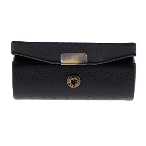 Caja de Almacenamiento Estuche de Lápiz Labial Envase con Espejo - Negro