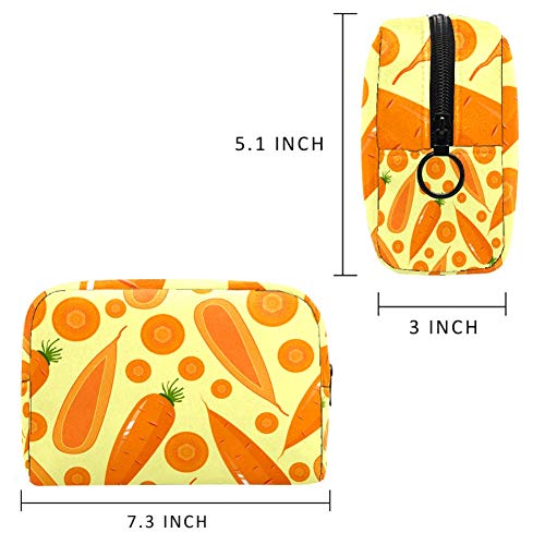 Caja de maquillaje de zanahoria, neceser de cosméticos de maquillaje, bolsa de belleza, bolsa de cosméticos para mujeres, bolsa de viaje, bolsa de cosméticos, bolsas de aseo para niñas