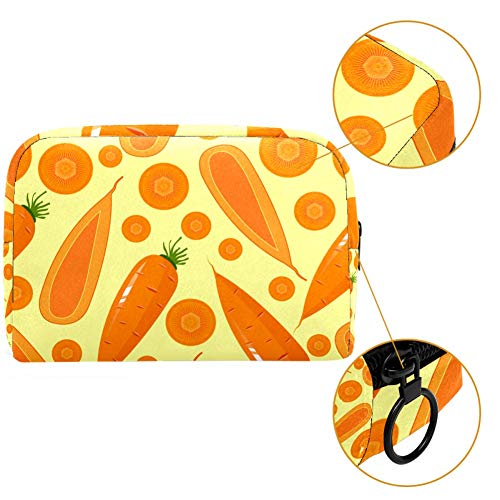 Caja de maquillaje de zanahoria, neceser de cosméticos de maquillaje, bolsa de belleza, bolsa de cosméticos para mujeres, bolsa de viaje, bolsa de cosméticos, bolsas de aseo para niñas