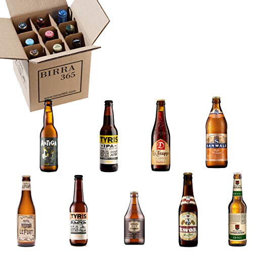 Caja degustación 9 cervezas diferentes.La caja perfecta para catar 9 estilos de cerveza diferentes.
