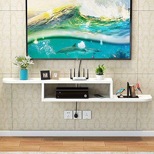 Cajas de joyería DJSSH Automático TV estante de la pared estante de la pared del estante flotante set top box Router Reproductor de DVD Proyector estante Photo juguete del juego de plataforma de almac