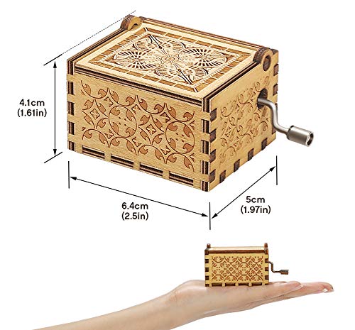 Cajas de Música de Madera Manivela, You Are my Sunshine Musical Box Grabada Vintage Regalos para Niñas Papá Hija Cumpleaños Año Nuevo Navidad Día del Niño Día de San Valentín