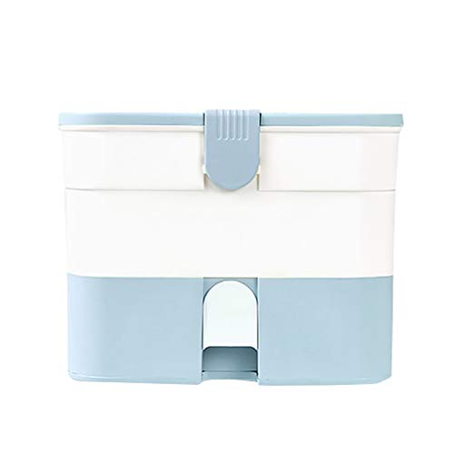 Cajón Tipo Caja de medicina Hogar Caja de medicina de gran capacidad Organizador Dormitorio de los niños Familia médica Caja de servicio médico portátil de múltiples capas ( color : Azul )