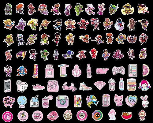 Calcomanías(400 Piezas), Neuleben Calcomanías de Vinilo para Laptop para Botellas de Agua, Monopatín, Equipaje, Motocicleta, iPhone, MacBook, Pared, Parches para Fiestas Calcomanía Fresca DIY