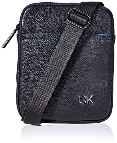 Calvin Klein CK DIRECT MINI FLAT CROSSOVERHombreShoppers y bolsos de hombroNegro (Black) 2x20x16 centimeters (B x H x T)