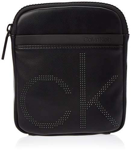 Calvin Klein - Ck Up Mini Flat Crossover, Shoppers y bolsos de hombro Hombre, Negro (Black), 3x20x18 cm (B x H T)