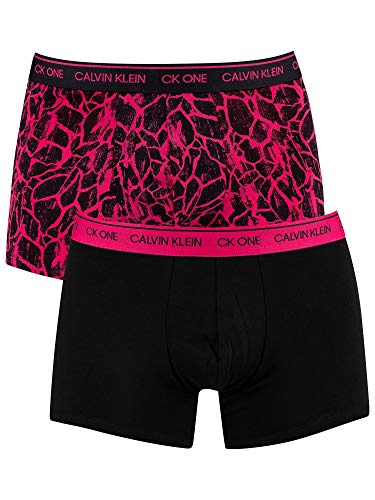 Calvin Klein de los Hombres Pack de 2 baúles CK One, Negro, S