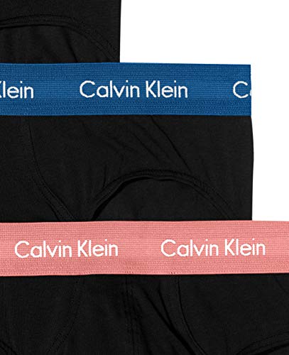 Calvin Klein Hip Brief 3PK Bóxer, Negro (B/Pomelo/Duffel Bag/Tempe WB Hdl), Medium (Pack de 3) para Hombre