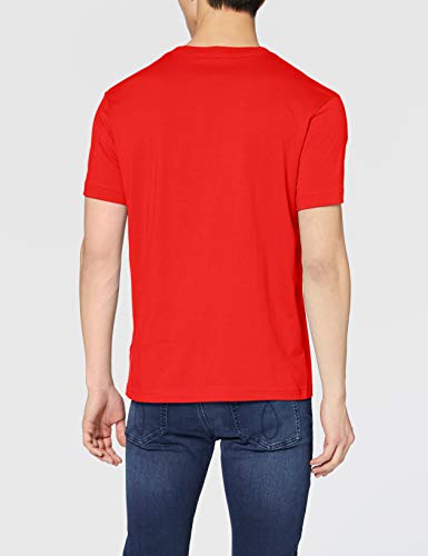 Calvin Klein Instit Chest Logo Reg tee Camiseta, Rojo (Fiery Red Xa7), Medium para Hombre