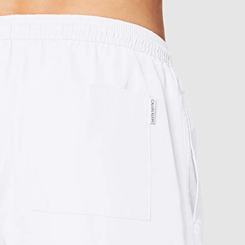 Calvin Klein Short Drawstring Bañador, Blanco (PVH Classic White YCD), Large para Hombre