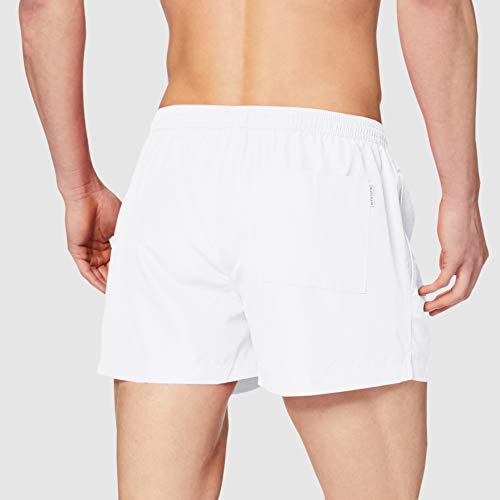 Calvin Klein Short Drawstring Bañador, Blanco (PVH Classic White YCD), Large para Hombre