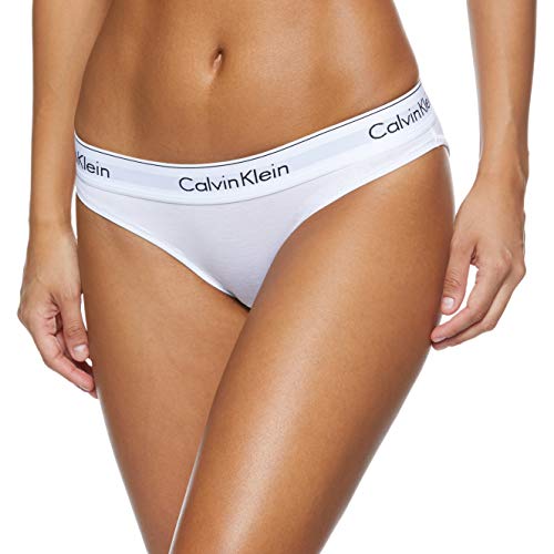 Calvin Klein underwear MODERN COTTON - BIKINI, Bikini Cullote para Mujer, Blanco (White 100), Medium