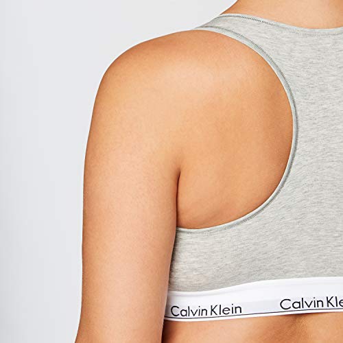 Calvin Klein Unlined Sujetador Estilo Bralette, Gris (Grey Heather 020), K (Talla del Fabricante: 1XL) para Mujer
