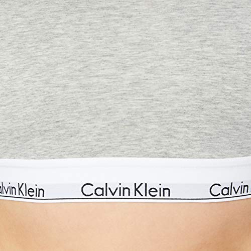 Calvin Klein Unlined Sujetador Estilo Bralette, Gris (Grey Heather 020), K (Talla del Fabricante: 1XL) para Mujer