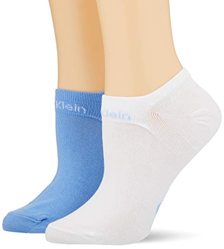 Calvin Klein Women Liner 2p Gripper Leanne Calcetines, Combo Azul, One Size para Mujer