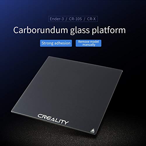Cama de Vidrio Creality Ender 3,Plataforma de Impresora 3D Mejorada para Creality Creality Ender 3,Ender 3 Pro,Ender 5,CR-20, CR-20 Pro Cama Calefactada Placa de Vidrio de Borosilicato, 235x235x4 mm
