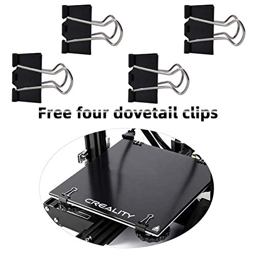 Cama de Vidrio Creality Ender 3,Plataforma de Impresora 3D Mejorada para Creality Creality Ender 3,Ender 3 Pro,Ender 5,CR-20, CR-20 Pro Cama Calefactada Placa de Vidrio de Borosilicato, 235x235x4 mm