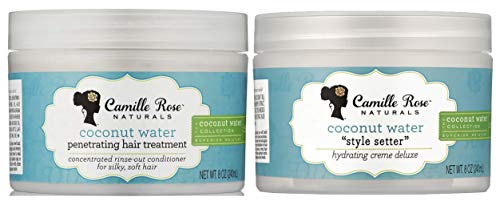 Camille Rose Tratamiento para el cabello penetrante de agua de coco con ajuste de estilo