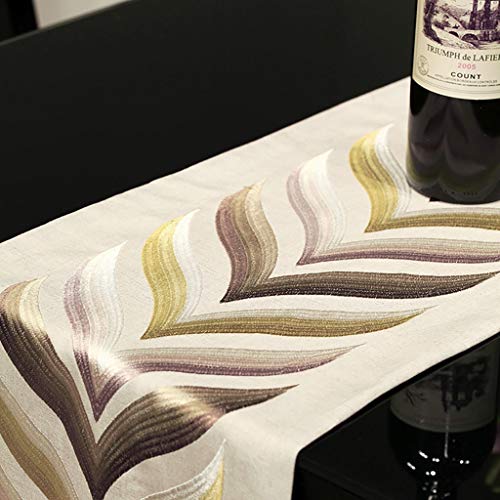 Caminos De Mesa Rectangulares Camino De Mesa De Lino Beige Corredor De La Tabla De Geometría Simple Del Estilo El Grueso Hecha A Mano Moderna De Mesa Con La Borla De La DecoracióN NavideñA Y AñO Nuevo
