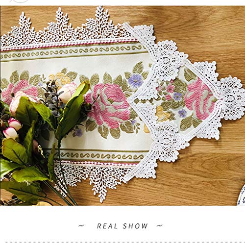 Caminos De Mesa Rectangulares Tela De Algodón Del Cordón De Encaje Bordado Camino De Mesa De Superposición De Telas Bordadas Florales Caminos De Mesa Rectangulares De Encaje For Todo Tipo De Celebraci