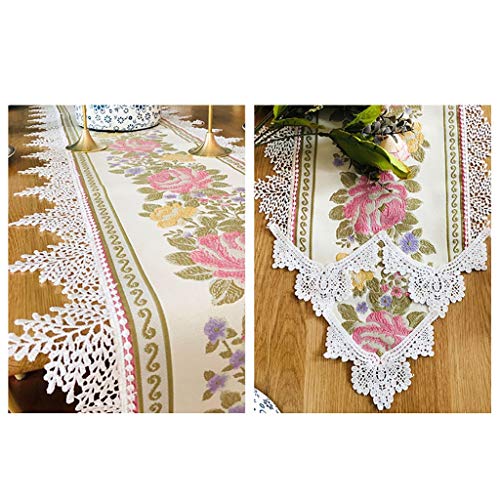 Caminos De Mesa Rectangulares Tela De Algodón Del Cordón De Encaje Bordado Camino De Mesa De Superposición De Telas Bordadas Florales Caminos De Mesa Rectangulares De Encaje For Todo Tipo De Celebraci