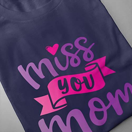 Camisa Día de la Madre Miss You Mom EB Camiseta Casual de algodón para Hombre