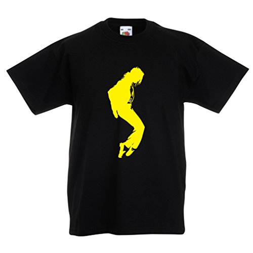 Camisas para niños Me Encanta MJ - Ropa de Club de Fans, Ropa de Concierto (9-11 Years Negro Amarillo)