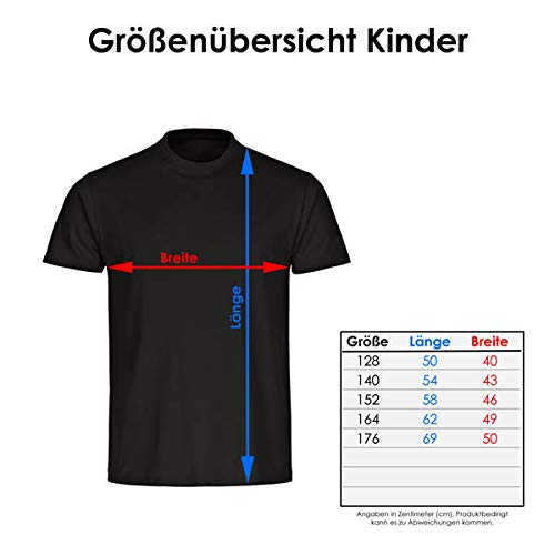 Camiseta con texto en alemán "Nur wo Gioia Drauf Steht ist auch Gioia drin", para niños, talla 128 hasta 176 Negro 176 cm