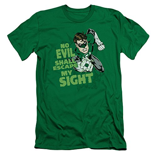 Camiseta de manga corta con diseño de farol verde, talla S