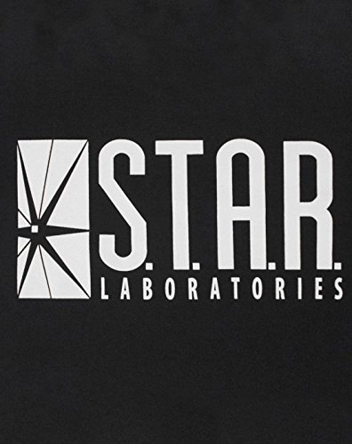 Camiseta de manga corta para hombre con diseño de S.T.A.R. Laboratories (The Flash) negro negro
