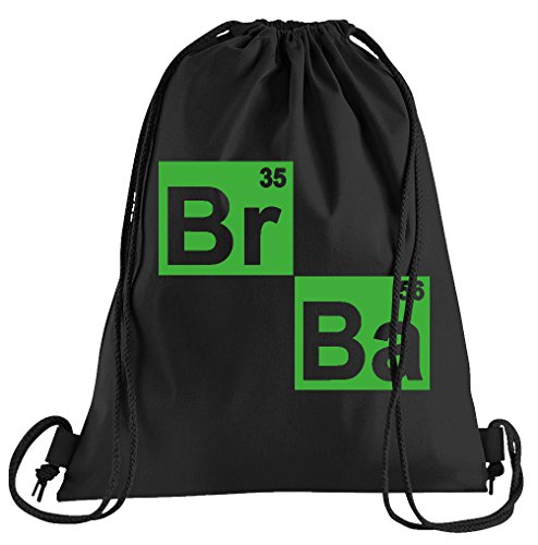 Camiseta de People BR BA Fórmula Bolsa de Deporte – Serigrafiado Bolsa – Una Bonita Funda Bolsa De Deporte con Bordados, Color Negro, tamaño Talla única