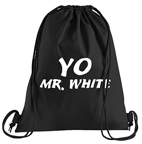 Camiseta de People yo Mr White Bolsa De Deporte – Serigrafiado Bolsa – Una Bonita Funda Bolsa De Deporte con Bordados, Color Negro, tamaño Talla única