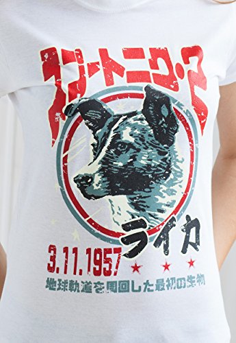 Camiseta japonesa Laika The Space Dog – Camiseta japonesa soviética para mujer