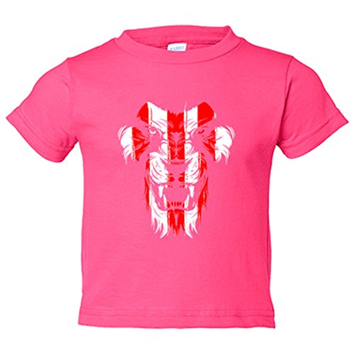 Camiseta niño ilustración dibujo Athletic león cara colores Bilbao - Rosa, 9-11 años