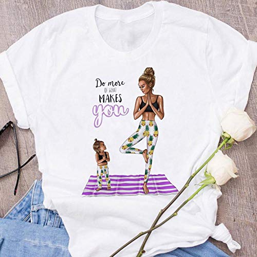 Camiseta para Mujer Camiseta con Estampado De Amor De Madre Rosa Camiseta De Mamá Tops Camiseta Verano L 1967