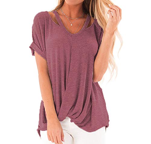 Camiseta Sin Mangas De Verano para Mujer Casual Sin Mangas con Cuello En V Top Rizado