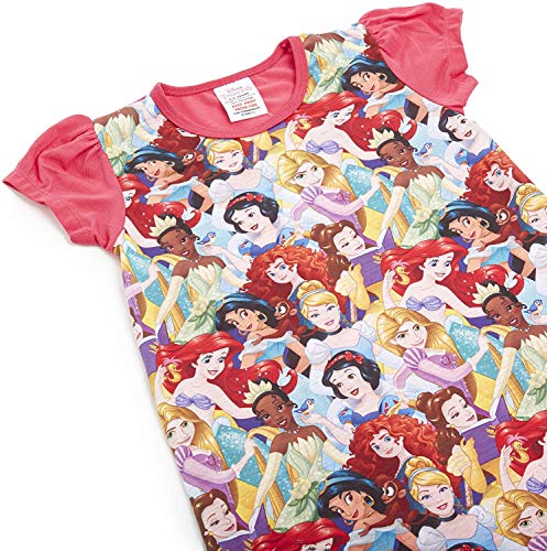 Camisetas de princesa Disney con el Rey León, Aladino, Cenicienta, La Patrulla Canina, La Sirenita. Producto oficial para niños, camisón para princesas Rosa Princesa 7-8 Años