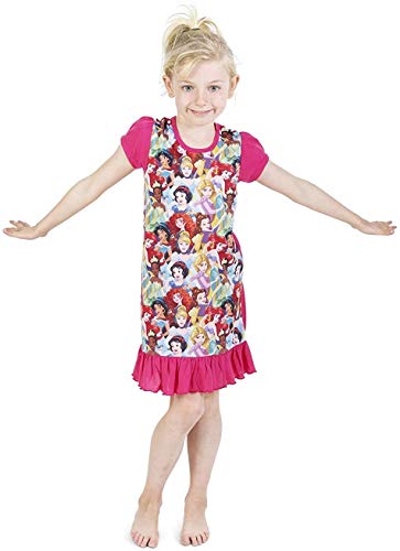 Camisetas de princesa Disney con el Rey León, Aladino, Cenicienta, La Patrulla Canina, La Sirenita. Producto oficial para niños, camisón para princesas Rosa Princesa 7-8 Años