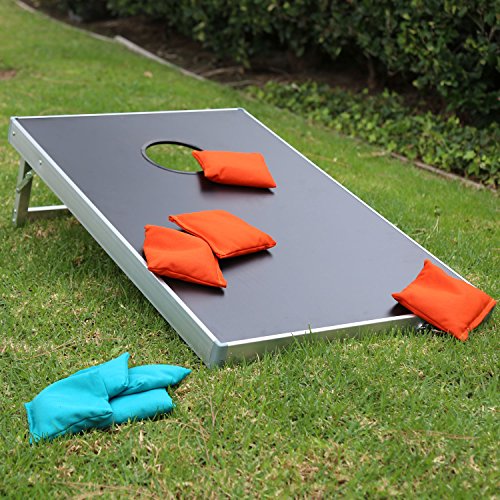 Can 't stop Party Supplies Set de 8 Reglamento tamaño 6 "x 6" grano de Cornhole bolsas – elegir su color, Gris y rojo